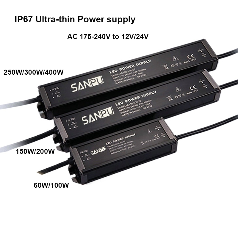 Outdoor Power Supply 12V - Ультратонкий водонепроницаемый блок питания IP67 для