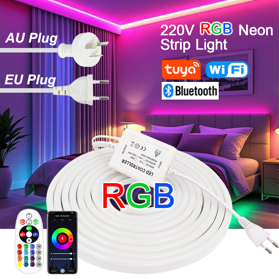 Outdoor Power Strip - Светодиодная неоновая лента RGB 220В с
