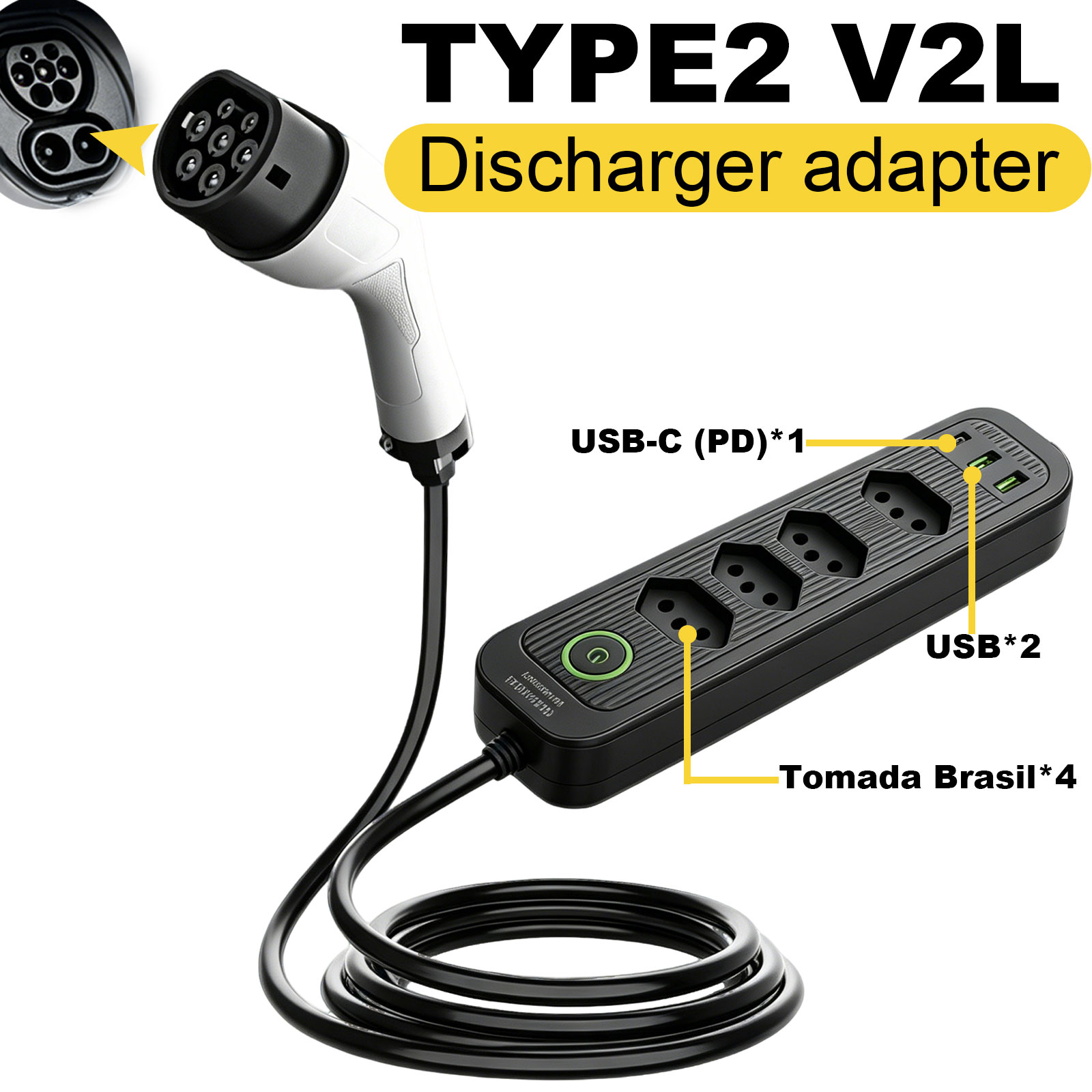 Outdoor Power Socket - Адаптер для разрядки Type2 V2L 16А