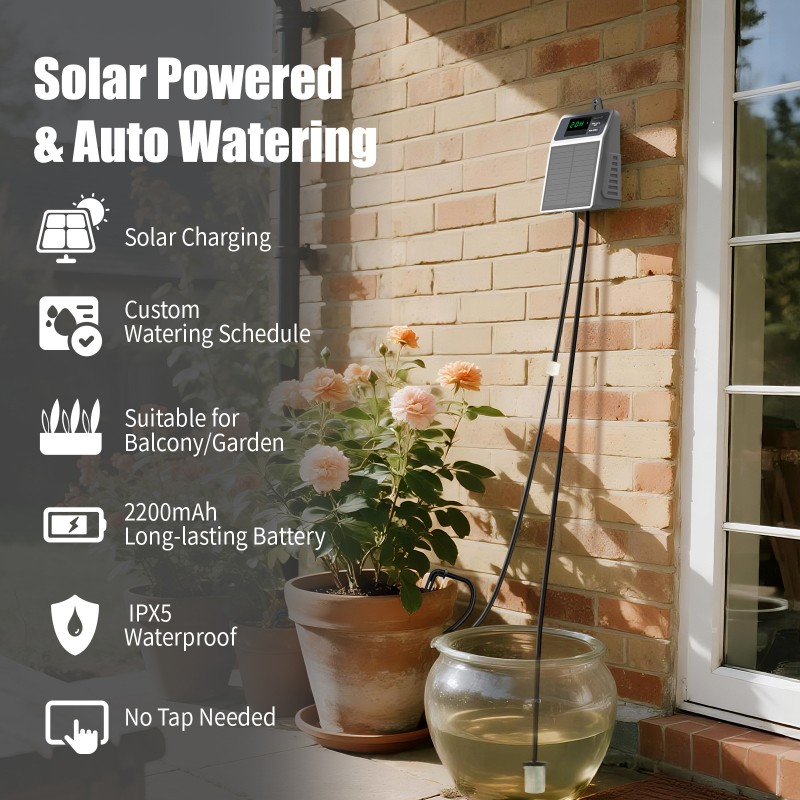 Outdoor Power With Timer - A03F-автоматический комплект капельного орошения на солнечной