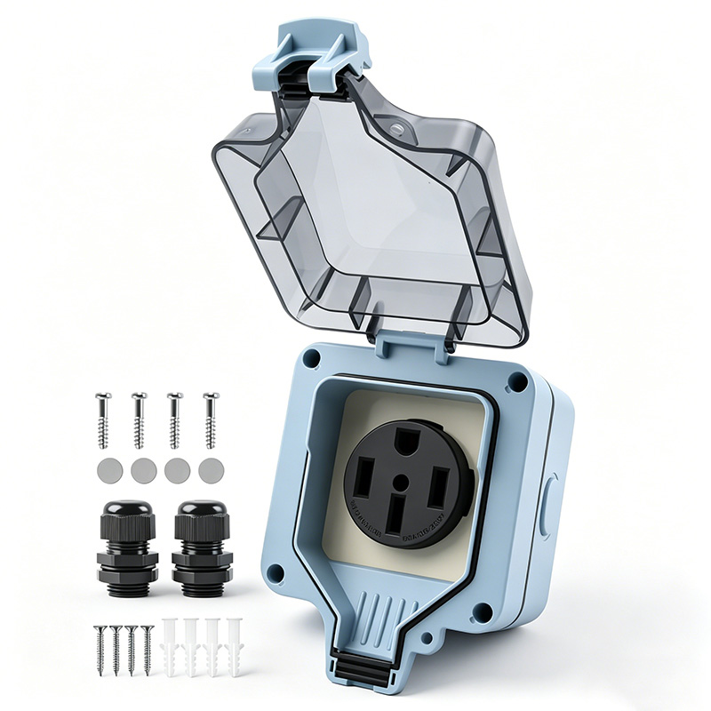 Outdoor Power Socket - Водонепроницаемая уличная розетка IP66 50А 125В/250В