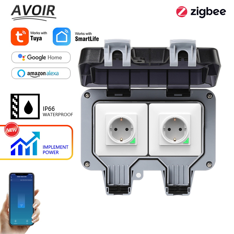 Outdoor Power Wash - Электрические розетки Zigbee IP66, водонепроницаемая уличная