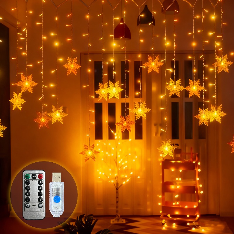 Outdoor Power For Xmas Lights - Светодиодные гирлянды-снежинки с питанием от USB,