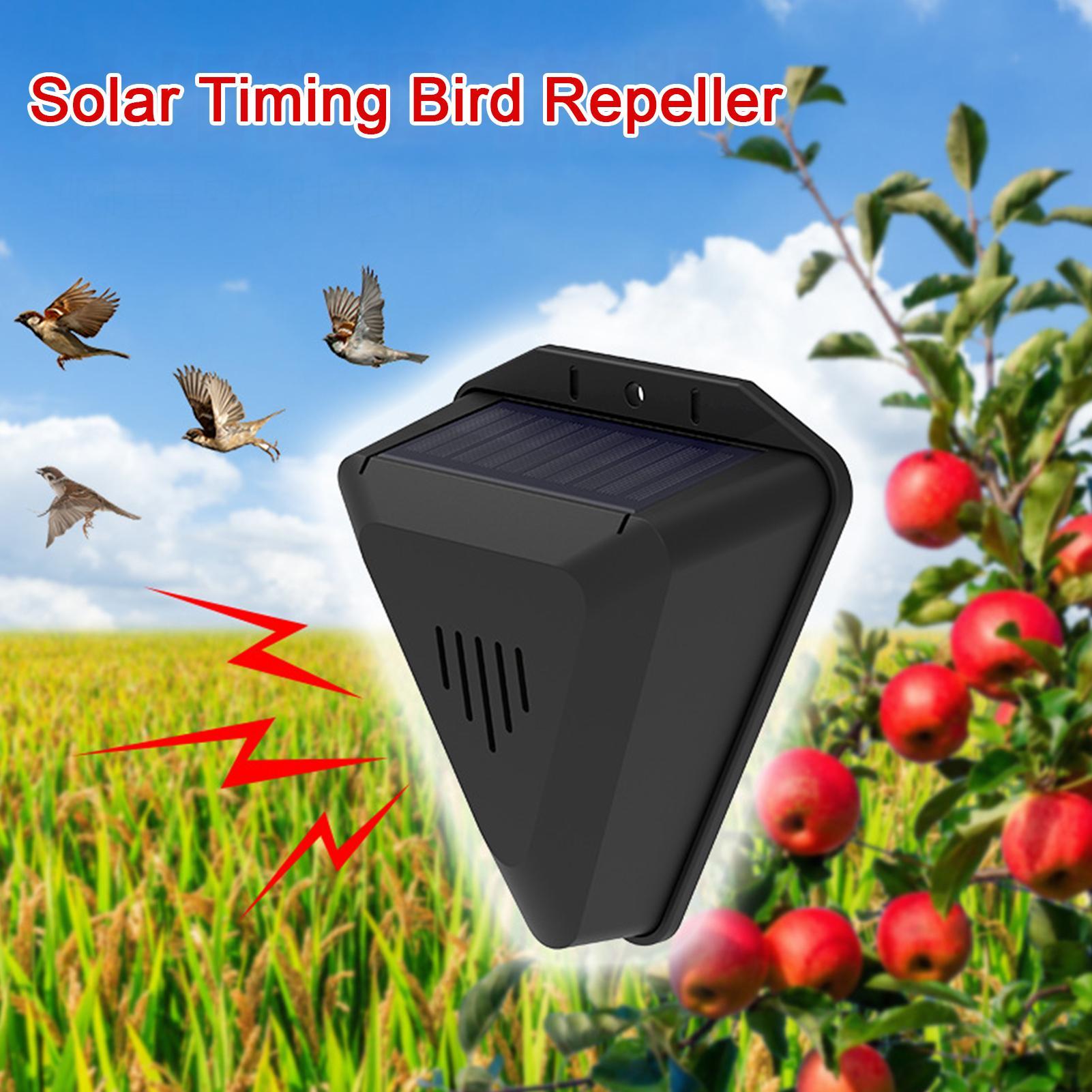 Outdoor Power With Timer - Солнечный отпугиватель птиц с 13 звуками,