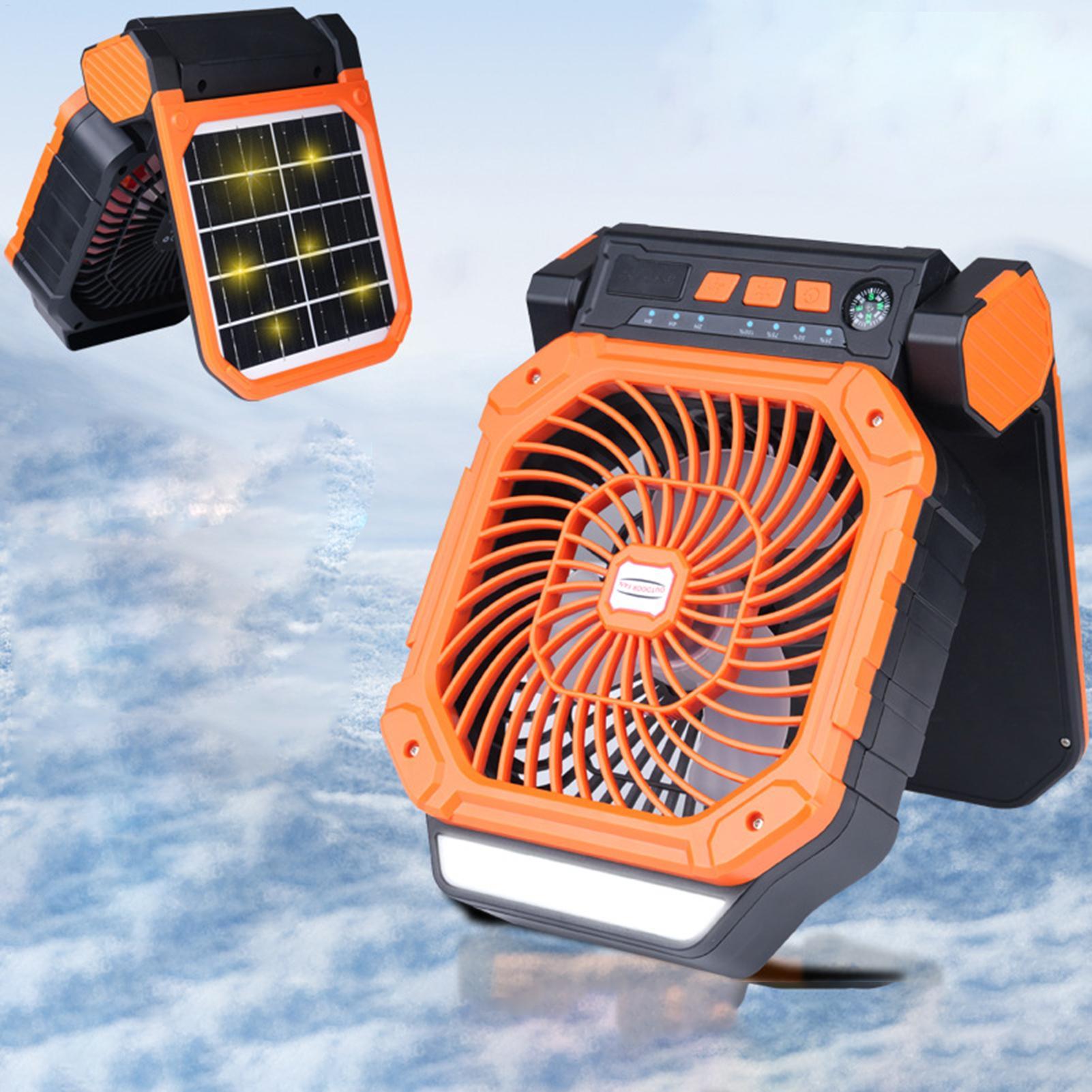 Outdoor Power With Timer - Солнечный уличный вентилятор с USB-зарядкой, 90-градусным