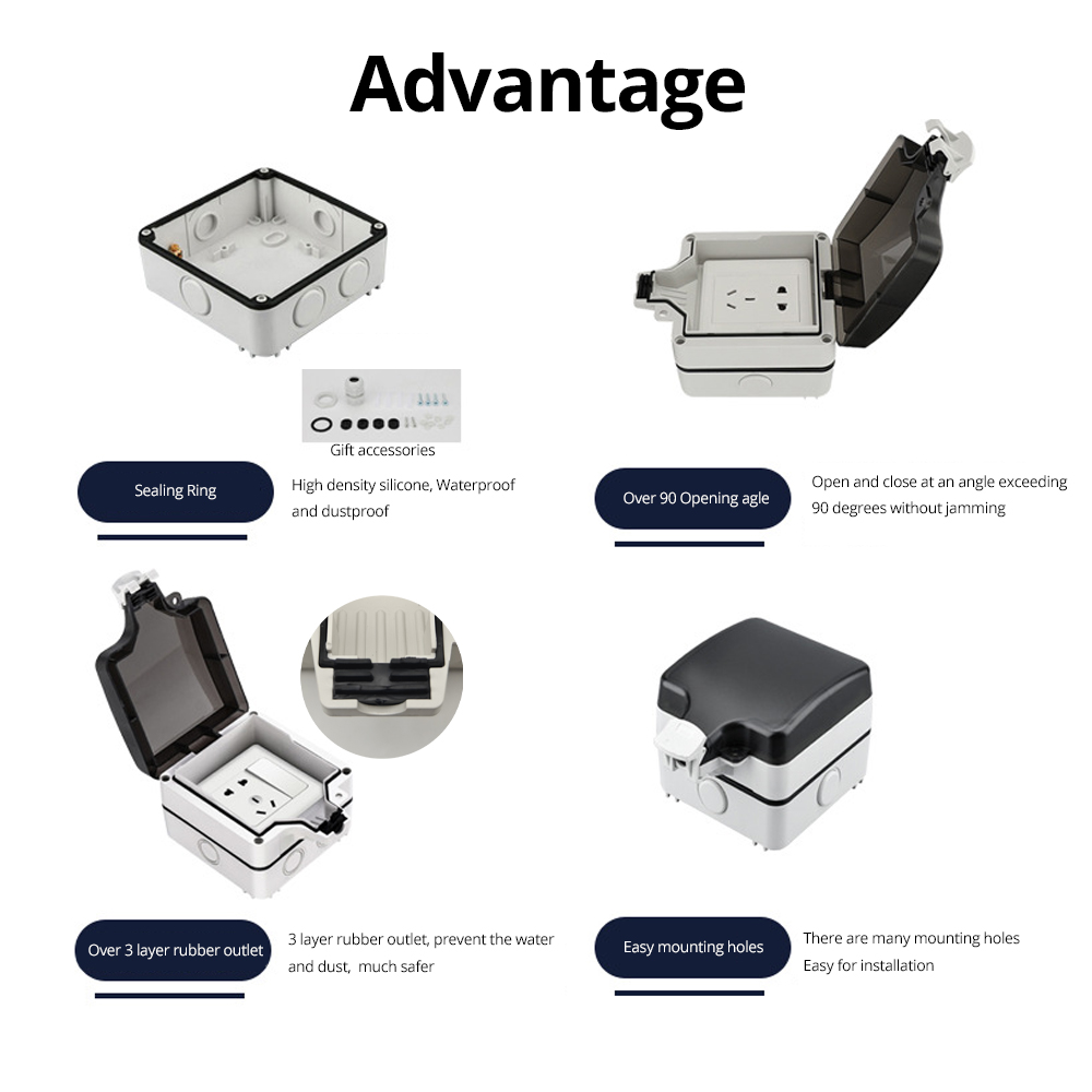 Wallpad IP66 пылезащитный водо – обзор и цена Outdoor Power Socket