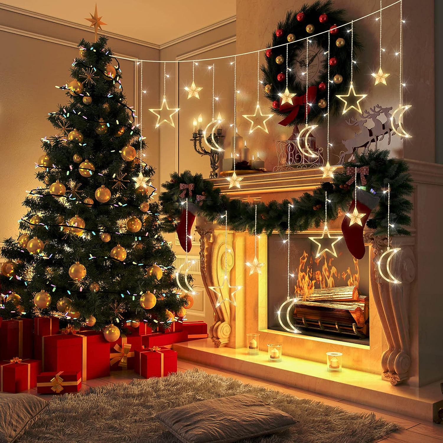 3,5 м светодиодный занавес со  – обзор и цена Outdoor Power For Xmas Lights