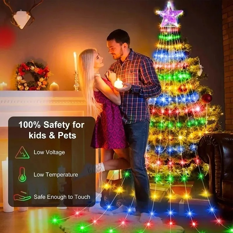 Светодиодная гирлянда-водопад  – обзор и цена Outdoor Power For Xmas Lights